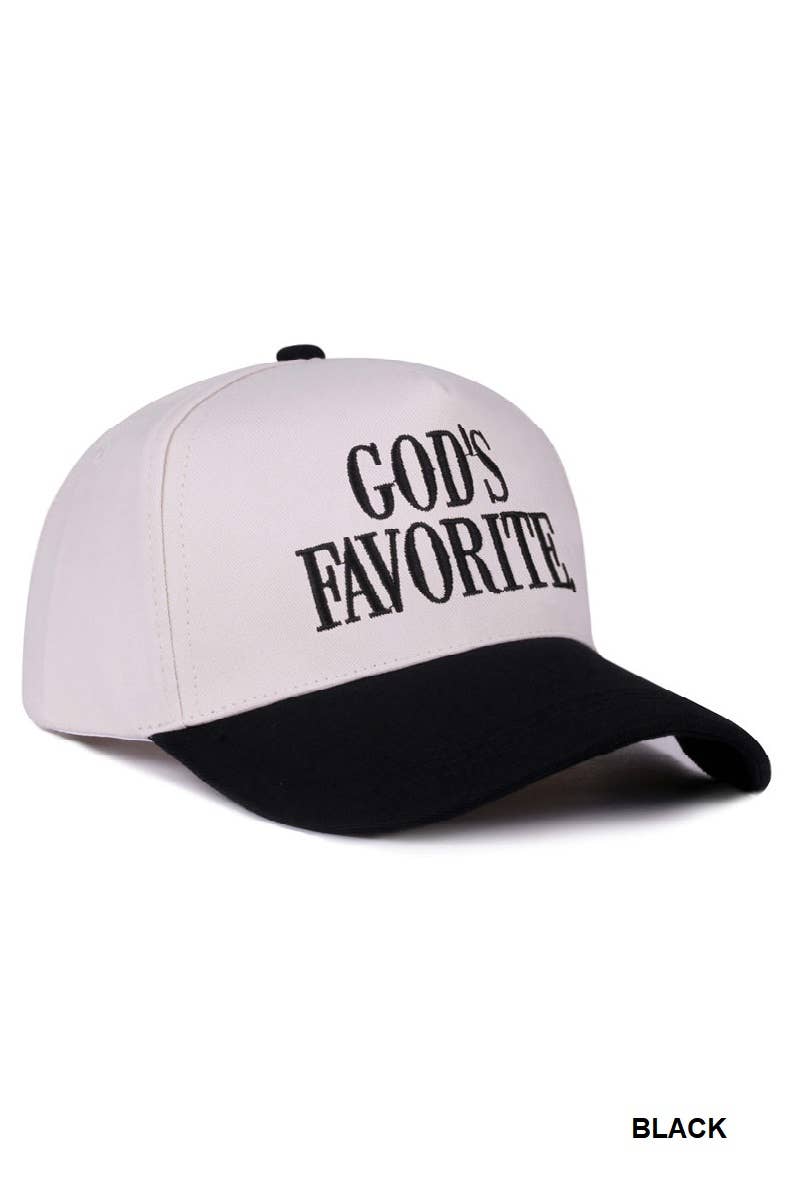 God's Favorite Two Tone Canvas Cotton Cap LT NAVY- OS