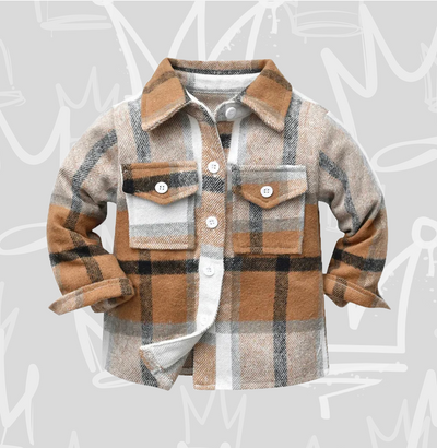 Button-Down Flannel Shacket Multi colors