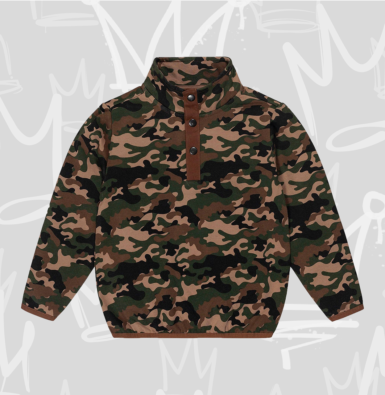 Boys Fleece Lightweight Camo Jacket