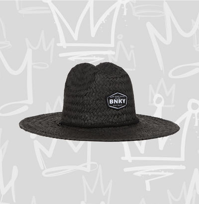Barney Patrol Black Straw Sun Hat: (Youth 3yr- 6yr )