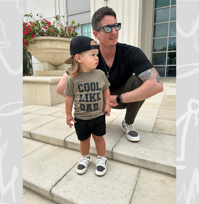 Cool Like Dad Black on Green tee: