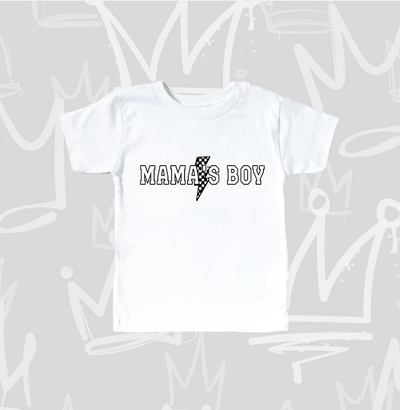 Mama's Boy Lightening Tee:Black