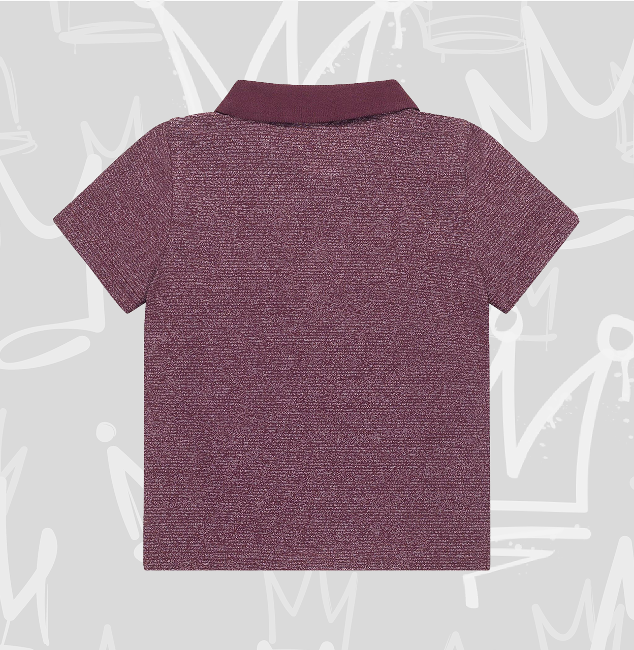 Toddler Polo Shirt, Boys Polo Shirt, Cotton Striped Toddler Boys Polo: Burgundy Red