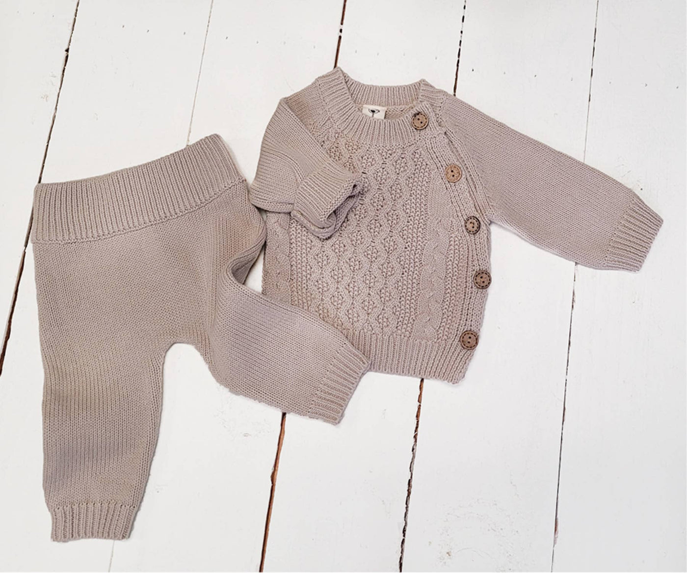 Cotton Knit 2pc Sweater and pants Set