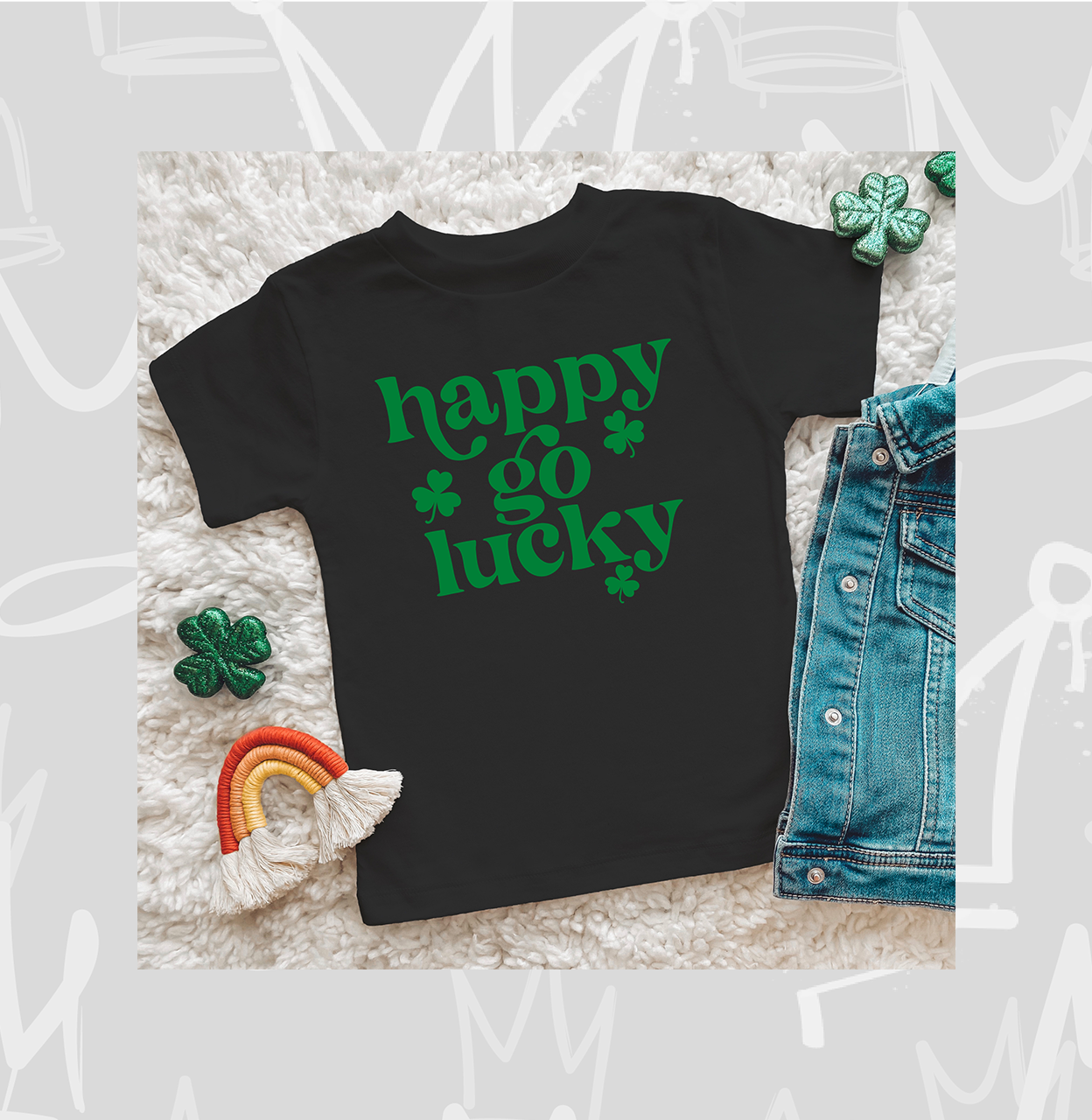 Boys Happy Go Lucky St. Patricks Day Toddler and Youth Shirt