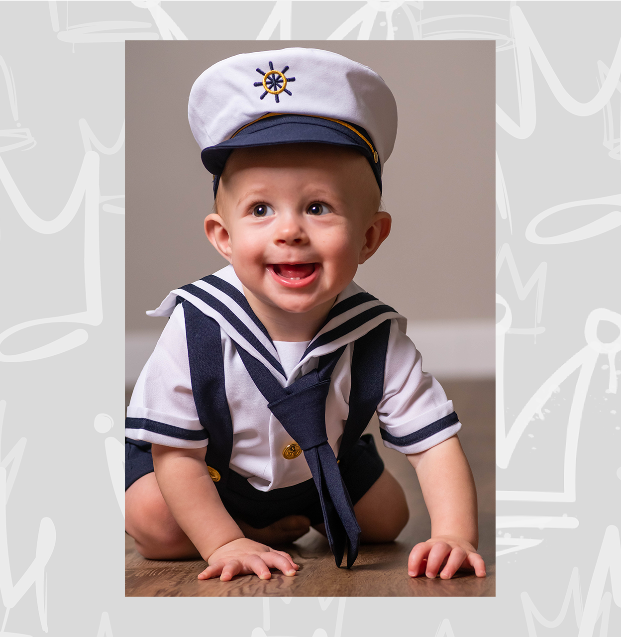 boys white and navy sailor shorts set outfit